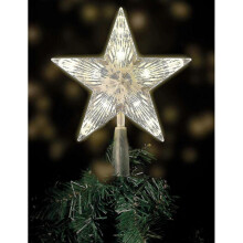 Christmas Tree Top with 10 Leds with Power Plug - Illuminated Christmas Tree Top In Warm White - Christmas Tree Star Top Tree Top