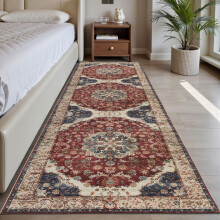 (80x150cm (2.6ft x 5ft), Whisper) Traditional Rug Cashmere Area Rug Luxury Soft Carpet Non Slip Floor Mat for Lounge Hallway Bedroom