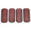 Australian Car Motorcycle Safety Reflective Stickers 4pcs ABS Red Rectangular 10