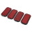 Australian Car Motorcycle Safety Reflective Stickers 4pcs ABS Red Rectangular 1