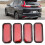 Australian Car Motorcycle Safety Reflective Stickers 4pcs ABS Red Rectangular 14