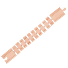 Railway Track Toy Play Train Kit - Wooden 3D Puzzle Building Blocks, Replacement Parts for DIY Train Tracks, 34.30X4.00X1.10CM