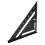 Triangular Ruler Metric Protractor | Precision Aluminum Alloy Angle Measuring Tool for Woodworking and Carpentry - Black 1