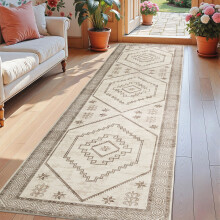 (60x220cm (2ft x 7.2ft), Radiant) Traditional Cashmere Rug Soft Woven Area Carpet Non Slip Living Room Bedroom Hall Floor Mat
