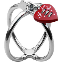 Combination Lock Handcuffs Stainless Steel Small Unisex BDSM Fetish Restraints Bondage Set for Men and Women Silver