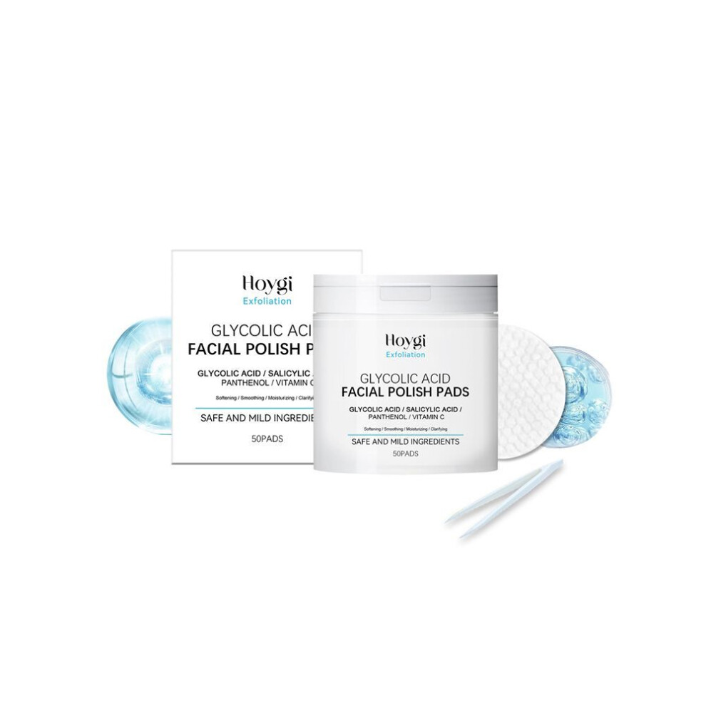 Hoygi Glycolic Acid Exfoliating Cotton Pads Facial Moisturizing Exfoliating Wet