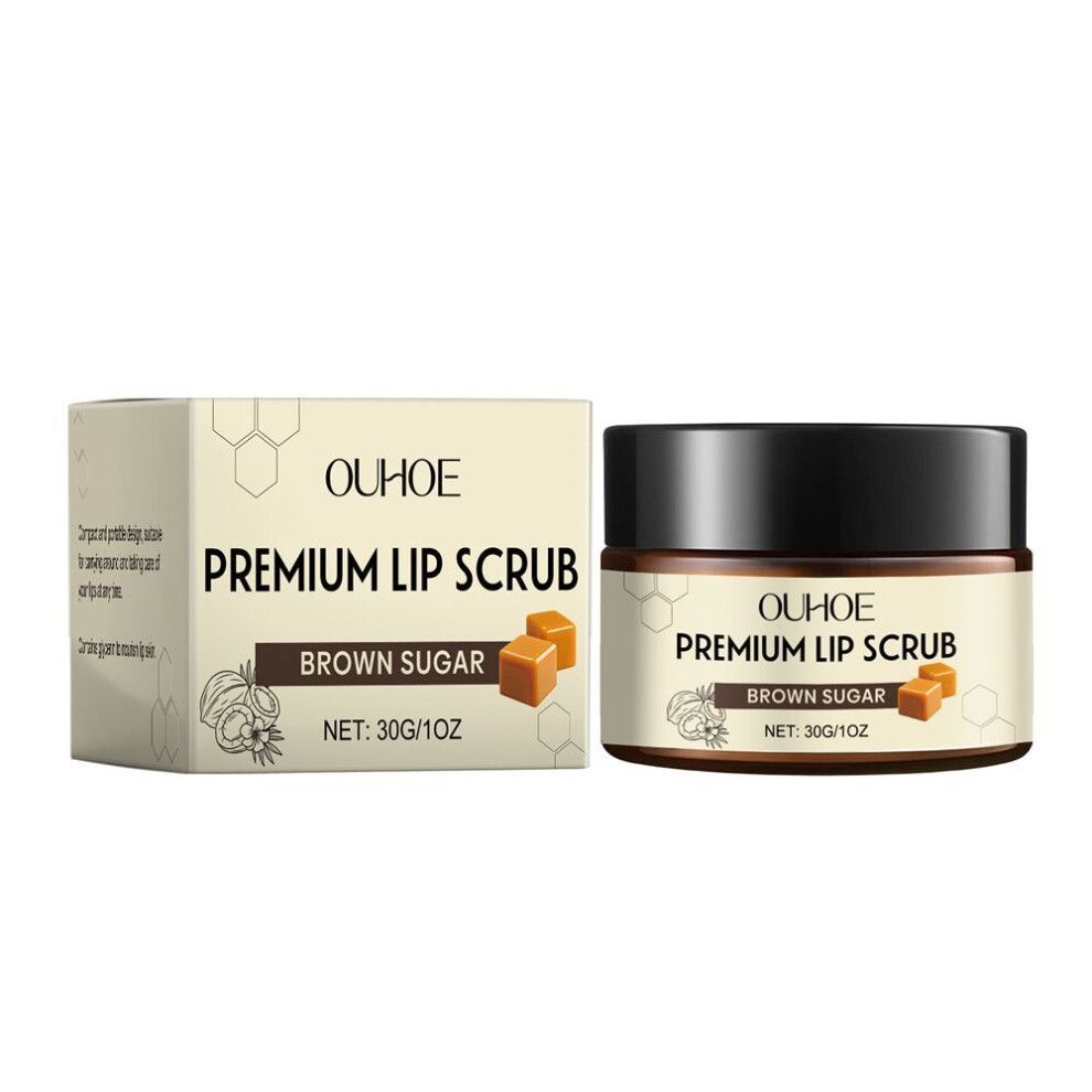 Brown Ouhoe Organic Sugar Lip Scrub Gentle Exfoliating Scrub For Lips