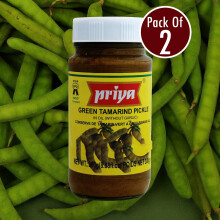 Priya Green Tamarind Pickle – 300g (Pack of 2) | Authentic South Indian Taste | Spicy & Tangy Chintakaya Achar
