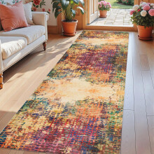 (60x220cm (2ft x 7.2ft), Vibrant) Traditional Cashmere Rug Soft Woven Area Carpet Non Slip Living Room Bedroom Hall Floor Mat