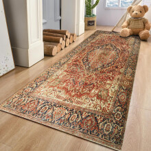 (80x150cm (2.6ft x 5ft), Majestic) Traditional Cashmere Rug Soft Woven Area Carpet Non Slip Living Room Bedroom Hall Floor Mat