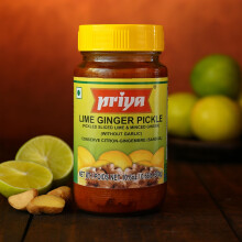 Priya Lime Ginger Pickle – 300g | Authentic South Indian Taste | Spicy & Tangy Nimbu Adrak Achar