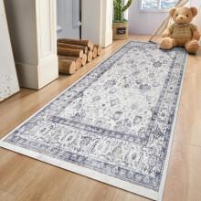 (80x150cm (2.6ft x 5ft), Serene) Traditional Cashmere Rug Soft Woven Area Carpet Non Slip Living Room Bedroom Hall Floor Mat