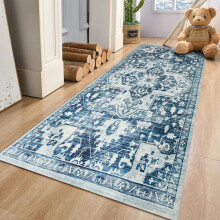 (80x150cm (2.6ft x 5ft), Tranquil) Traditional Cashmere Rug Soft Woven Area Carpet Non Slip Living Room Bedroom Hall Floor Mat
