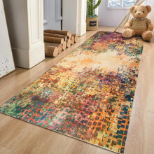 (80x150cm (2.6ft x 5ft), Vibrant) Traditional Cashmere Rug Soft Woven Area Carpet Non Slip Living Room Bedroom Hall Floor Mat