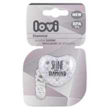 Lovi Soother Holder ( 0 Months+) Diamond |Universal Compatibility, Protect the soother against becoming soiled