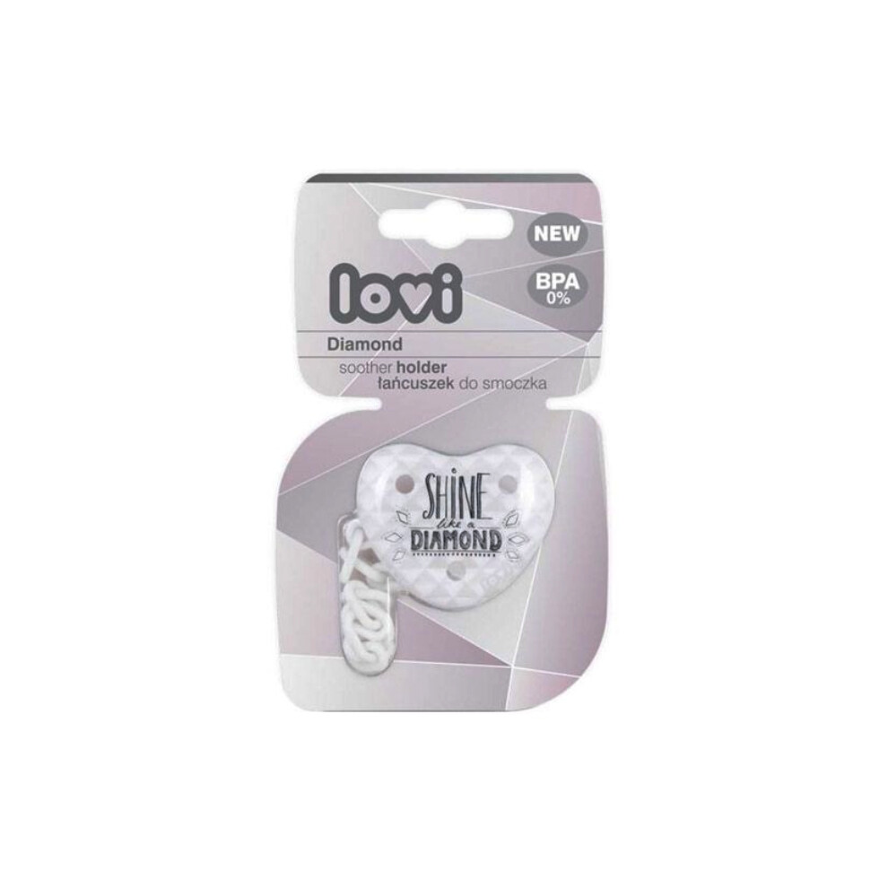 Lovi Soother Holder ( 0 Months+) Diamond |Universal Compatibility, Protect the soother against becoming soiled