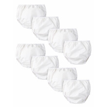 Gerber Unisex Baby 8 Pack Waterdichte Luier Covers, Wit, 12 Maanden
