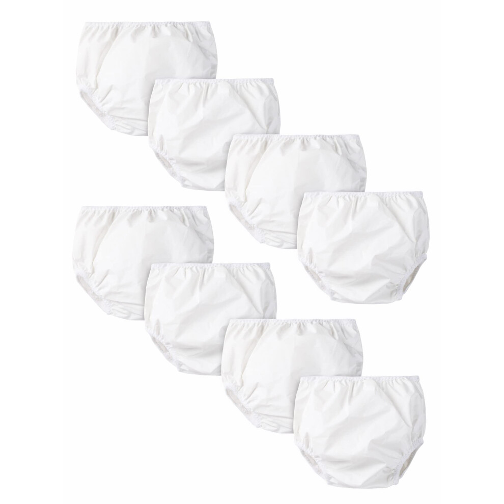 Gerber Unisex Baby Toddler 8 Pack Waterproof Diaper Cover  White  12 Months-image-OPC-PHFJP26-NEW