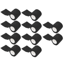 10Pcs Self Adhesive Bandage Wrap, 5cm x 450cm, Anti Slip & Shockproof Black