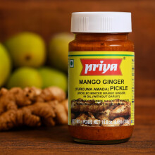 Priya Mango Ginger Pickle – 300g | Authentic South Indian Taste | Spicy & Tangy Mamidi Allam Achar