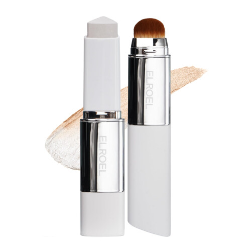 ELROEL BLANC Stick Crème Couvrante V - Fond de Teint Coréen Changeant de Couleur (201 Light, 0.45 oz)