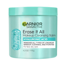 Garnier Erase It All Makeup Cleansing Balm with Hyaluronic Acid - Replumping Facial Cleanser & Makeup Remover, 4.2 oz (6.03084E+11)