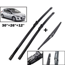 Lot de 3 balais d'essuie-glace pour Peugeot 308 308SW T7 30" + 26" + 12"