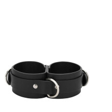 SM Handcuffs Adjustable Wrist Cuffs Restraints for BDSM, Black Leather, Strong Durable Design, Perfect for Couples