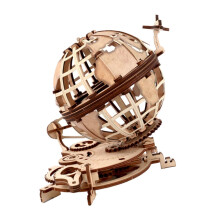 DIY Wooden World Globe Kit for Educational Home Use - Creative, Durable, and Stable Small Accessory for Exploration