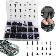 Lot de 415 rivets de fixation pour pare-chocs de voiture, 18 tailles, pour Ford