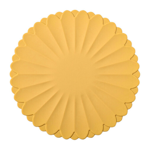 18 cm jaune, simple et durable, tapis isolant, set de table, platine et gel de silice, sans odeur, v