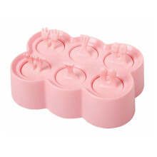 Moule à glace en silicone carré rose à faire soi-même, moule à glace à six glaçons-OEIN