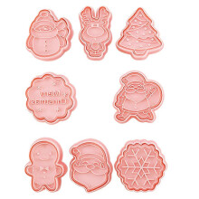 Lot de 8 emporte-pièces à thème de Noël, Père Noël, sapin de Noël, DIY, moule à biscuits 3D, moule d