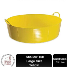 Red Gorilla GORTUB35 Grand bac jaune peu profond avec poignées confortables, 35 l
