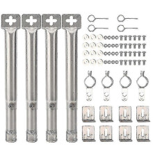 Lot de 4 tubes de rechange universels réglables en acier inoxydable pour barbecue à gaz