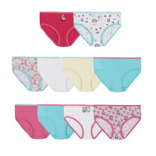 Hanes-tytt  jen ja taaperoiden puuvillaiset neulotut alushousut, hipster-bikinialushousut, monipakkaus (v  rit voivat vaihdella) - sekoitus - 10 kp