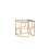 Comfy Living (Gold) Glass and Metal Square End Table Side Table In Gold Or Silver 5