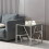 Comfy Living (Silver) Glass and Metal Square End Table Side Table In Gold Or Silver 6