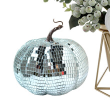 Halloween Artificial Disco Ball Decoration - 20cm Glittering Pumpkin Bag Hanging Pumpkins for Festive Decor