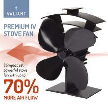 Valiant Stove Fan Premium IV 4-Blade Heat Powered