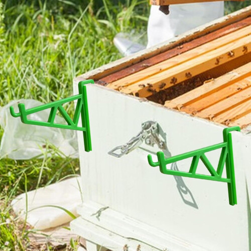 Beehive Inspection Bracket Set, 6 Lightweight Stand for Bee Boxes and Frames, Beginner Beekeeping Kit in Green 2