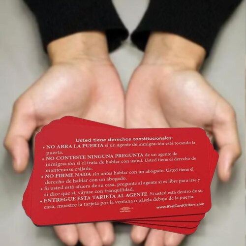 Know Your Rights Card - Portable Red U.S. Citizenship and Naturalization Test Study Guide, Constitutional Rights Reference Card 2