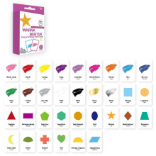 33 Bilingual Flashcards for Kids Language Learning with Indonesian and English Animal Vocabulary, Colors, and Shapes