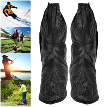 Wasserdichte Regen Schuhüberzüge Schwarz, 2XL PVC Rutschfest