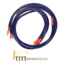 Lot de 5 câbles onduleurs de batterie en cuivre pur, ignifuges, universels, pour véhicules, camping-