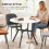 Homcom (White) HOMCOM Small Kitchen Table with Black Steel Legs, Dining Table 4