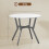 Homcom (White) HOMCOM Small Kitchen Table with Black Steel Legs, Dining Table 3