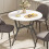 Homcom (White) HOMCOM Small Kitchen Table with Black Steel Legs, Dining Table 8