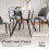 Homcom (Grey) HOMCOM Small Kitchen Table with Black Steel Legs, Dining Table 5