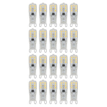 Ampoule LED à intensité variable CDSX, 20 ampoules capsules G9 3 W, AC 220-240 V, blanc chaud